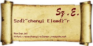 Széchenyi Elemér névjegykártya